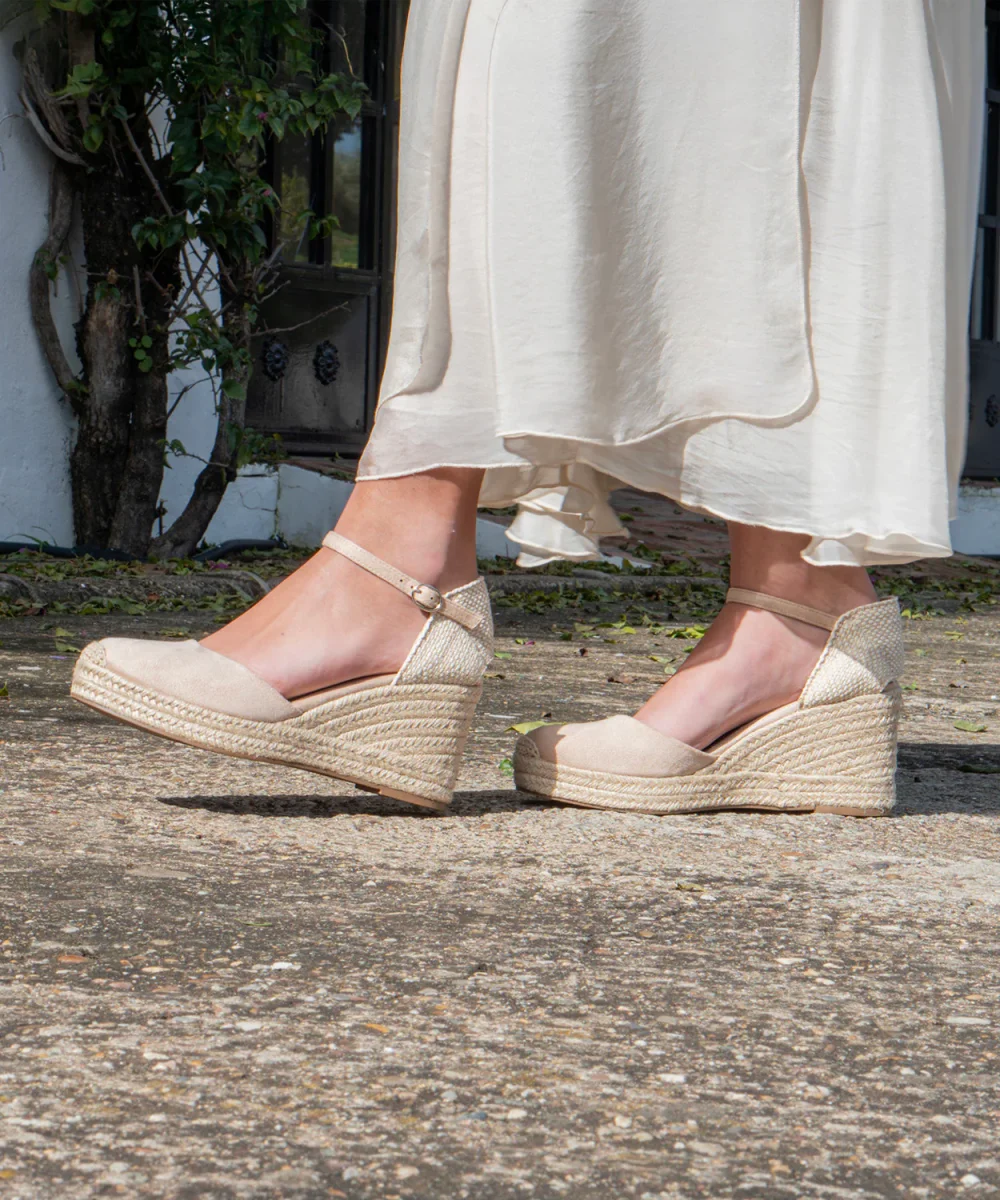 Cuñas pulsera tobillo beige - Imagen 3